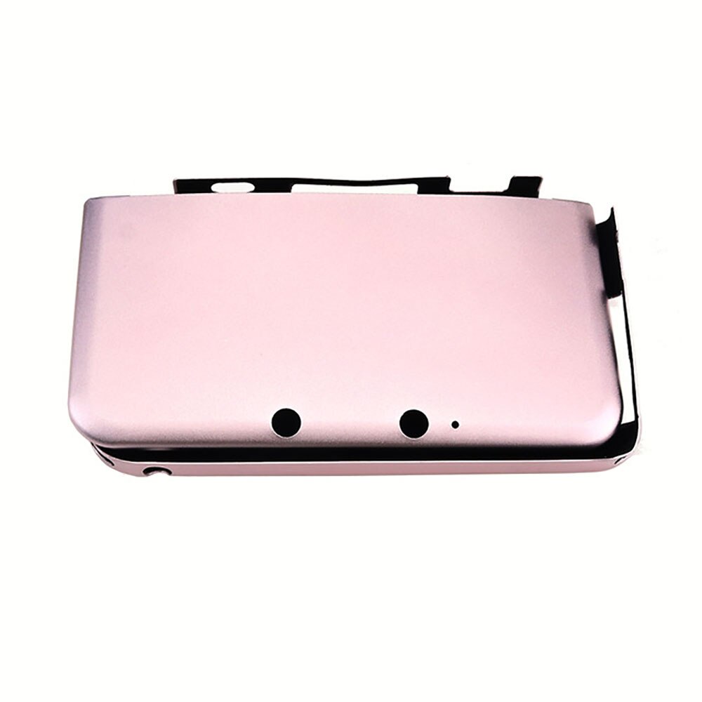 JCD inferior superior A & E Cubierta de la placa frontal de aluminio de Metal duro caja de carcasa protectora enfundada Shell para 3DS XL le carcasa Shell: Rosa