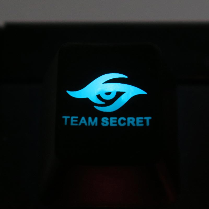 Mechanical keyboard personality transparent keycaps for csgo dota2 EDG we CLG LGD NAVI FANTIC team OEM R4 Height ESC F area: TEAM SECRET