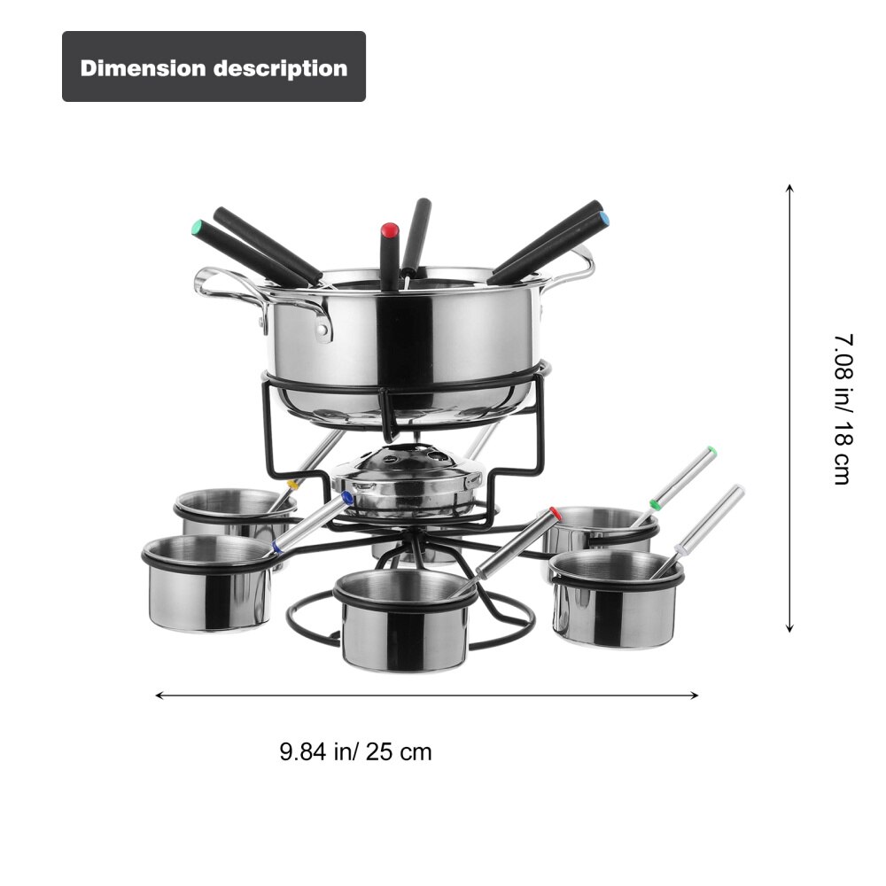 1 Set Fondue Tool Fondue Cooking Stove Safe Alcohol Stove Portable Cookware