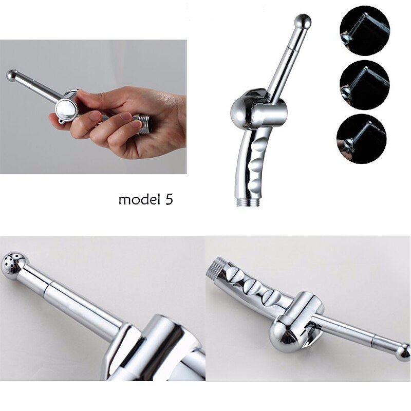 thumbnail image 2 of A ADENK Stainless Steel Shattaf Handheld Bidet Sprayer - Brushed Nickel, 48-inch Hose 2 of 6