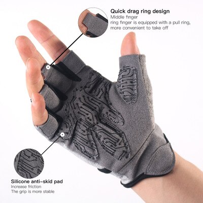 Breathable Fitness Gym Gloves with Wrist Support Workout Weight Lifting Crossfit Training Cycling Gloves Non-Slip 1Pair