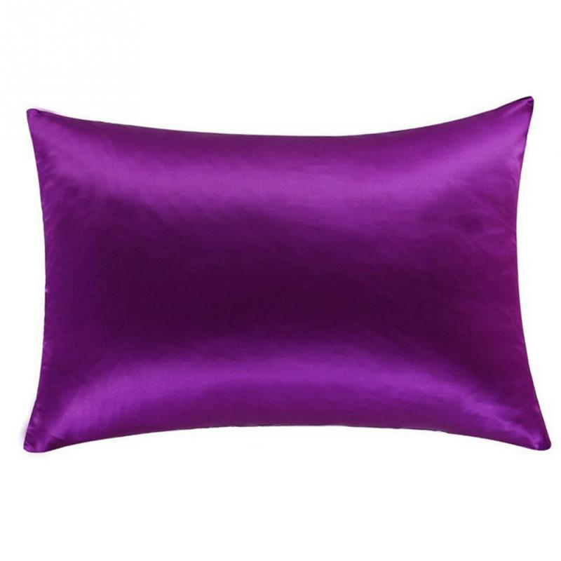 100%  moerbei zijden kussenslopen bovenste kussensloop 1 pc kussenslopen zijden kussenslopen 51cm x 76cm 13 kleuren om uit te kiezen 8: Violet