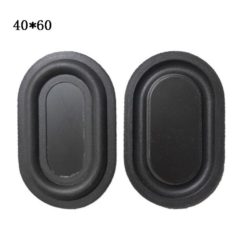 2PCS Oval Form Bass Membran Gummi DIY Lautsprecher Platte Passive Kühler Hilfs Bass Vibration Platten 2040-6090: E