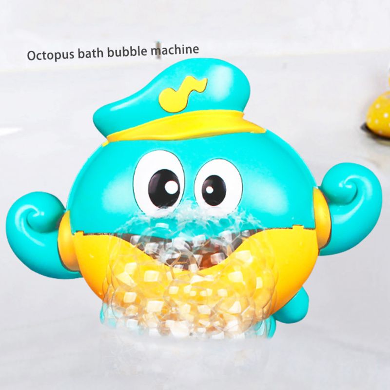 Polpo Macchina Della Bolla con 12 mini Musica Elettrico Bagno di Bolla creatore giocattolo per I Bambini Delle Ragazze Dei Ragazzi