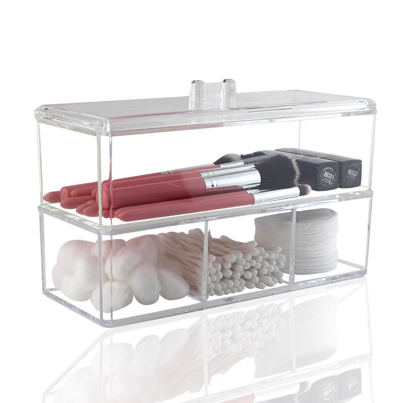 Draagbare Transparante Make-Up Organizer Opbergdoos Acryl Make Up Organizer Cosmetische Organizer Make Opberglades Organizer