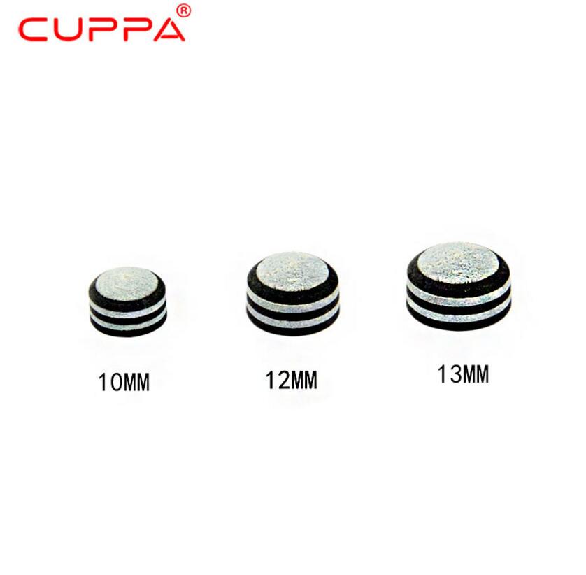 Cuppa Tip Leather Pool Snooker Stick Kit Cue Tips 3 pcs 13mm 12mm 10mm Billiard Accessories China