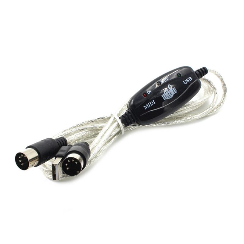 1.8 m Muziek Editing Lijn MIDI Naar USB Kabel Toetsenbord Muziek Kabel MIDI Kabel Muziekinstrument Accessoires