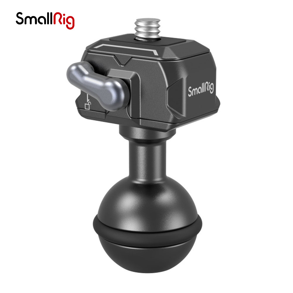 SmallRig -in HawkLock Mini Quick Release 1/4”-20 Ball Head compatible with monitors/LED lights 3600