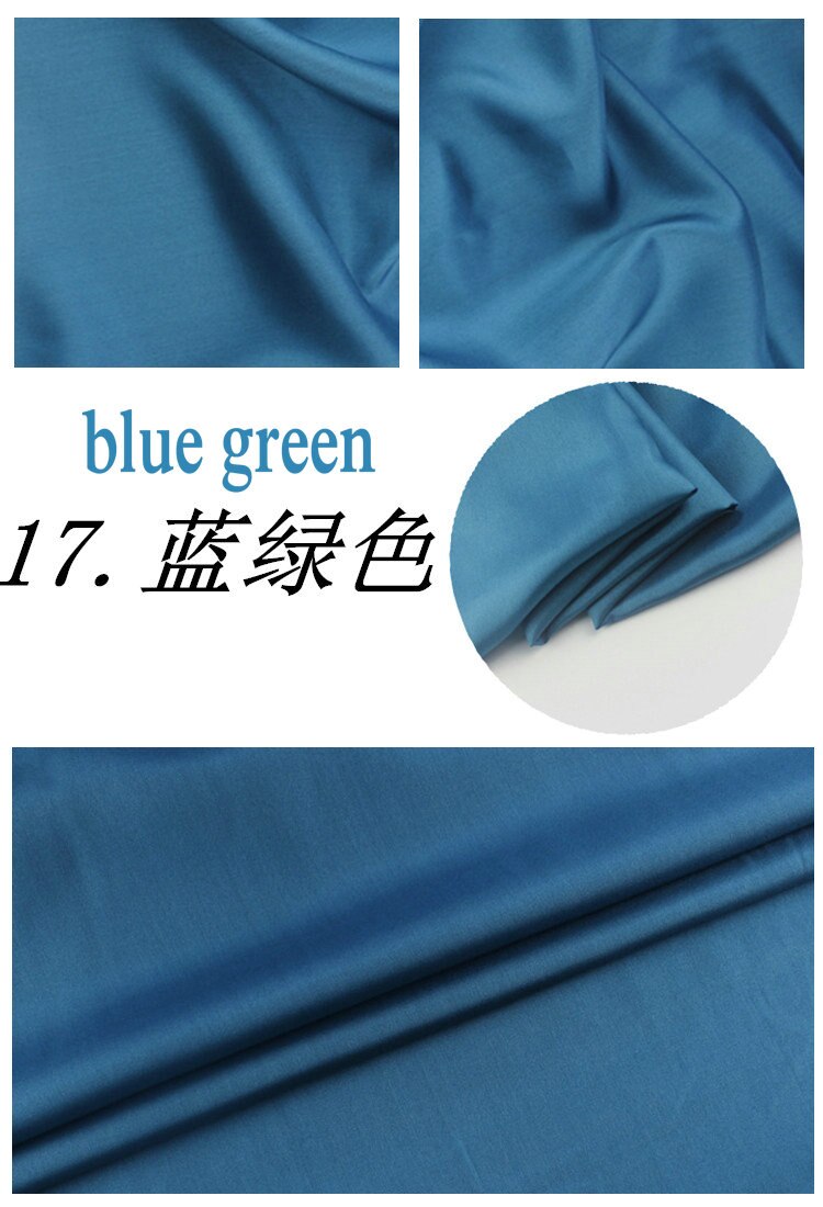 100% zijde habutai stof gebruik habotai zijden voering 8 m/m habutai breedte 110 cm H1BS15: 17 blue green