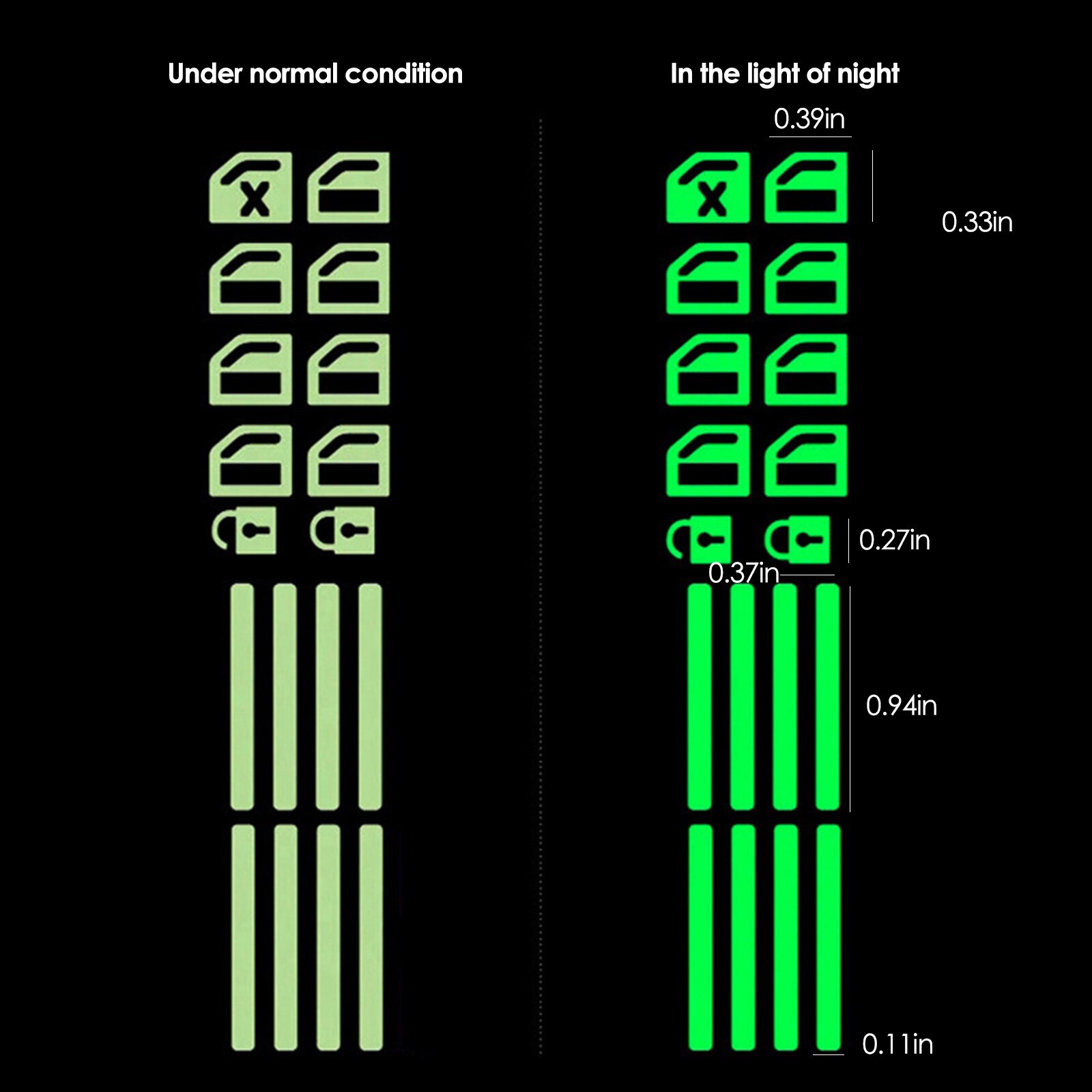 1 Pcs PVC Car Window Switch Luminous Sticker Window Sticker Lifter Modified Decals Universal Car Styling