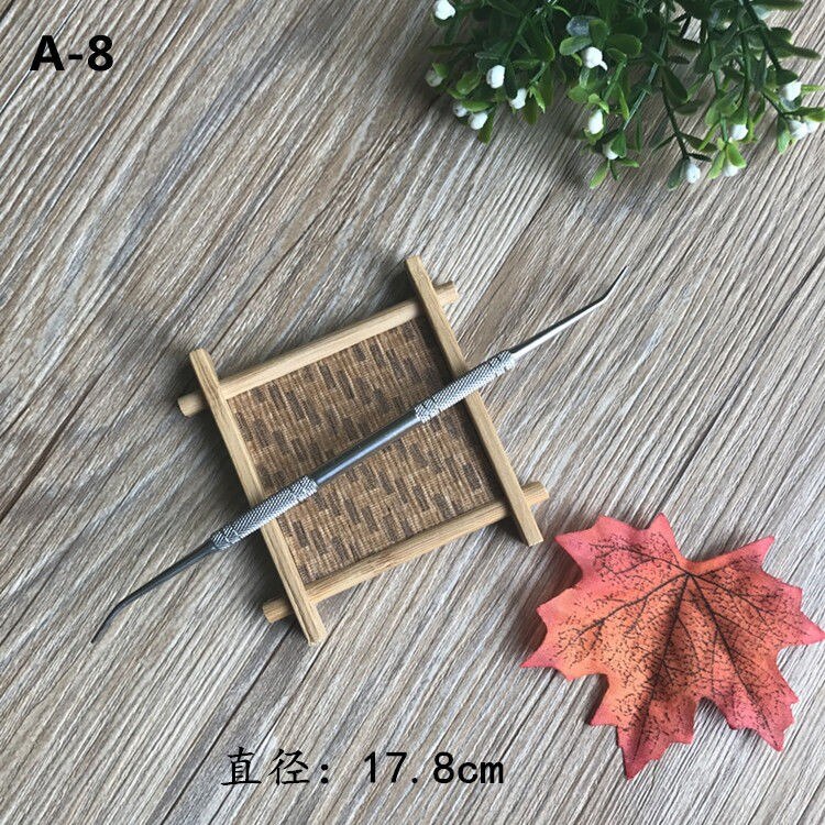 10 unids/set de acero inoxidable de herramientas utensilios de arcilla polimérica de cerámica escultura herramienta de cuchillo para manualidades: A8