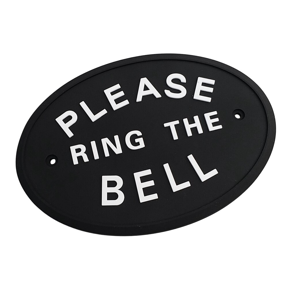 Vintage PLEASE RING THE BELL WALL SIGN Plaque Hand... – Grandado