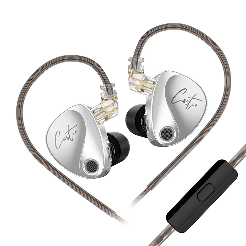 KZ Castor in Ear słuchawki HiFi 2DD dynamiczne wysokiej klasy regulowane słuchawki Monitor słuchawki słuchawki douszne z redukcją szumów zestawy słuchawkowe basowe PR2 ZAR: Niebieski