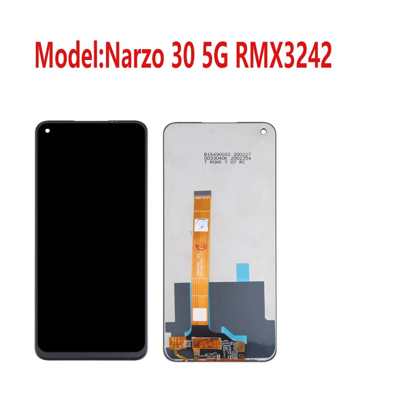 Original LCD Display Touch Screen Digitizer Assembly 6.5&quot; For Realme Narzo 30 5G RMX3242 LCD Replacement Parts: Default Title