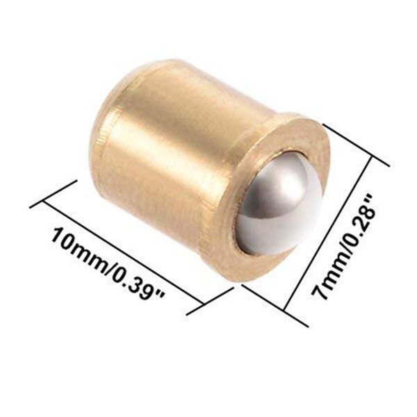 5mm Ball Dia Brass Electroplating Door Cabinet Ball Catch Latch Closures 20pcs