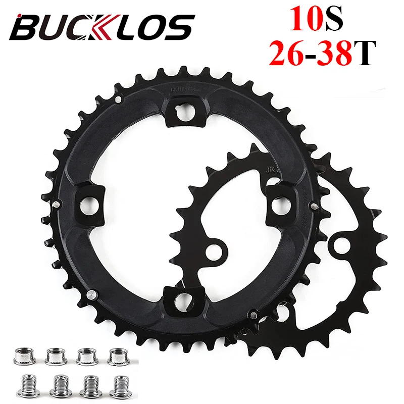 BUCKLOS 104/64 BCD Bicycle Chainring 22T 24T 26T 32T 38T 42T 44T MTB Chainring 9S 10S Mountain Bike Chainwheel Bicycle Parts: Red