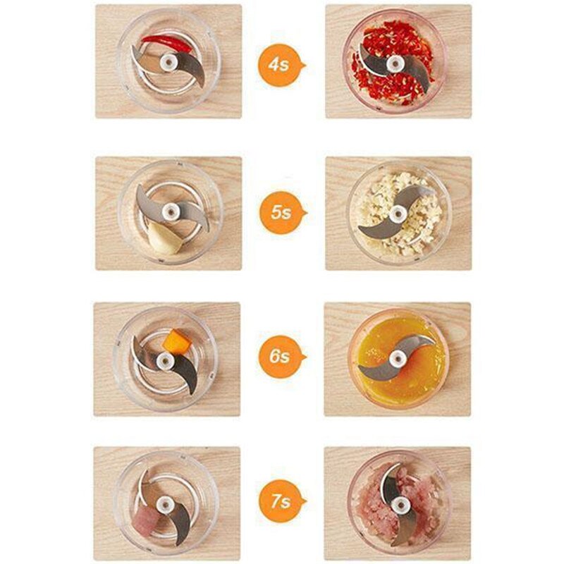 Wireless Portable Electric Crusher Multipurpose Mini USB Rechargable Vegetables Cup Blender Garlic Chopper Cutter Kitchen Tools