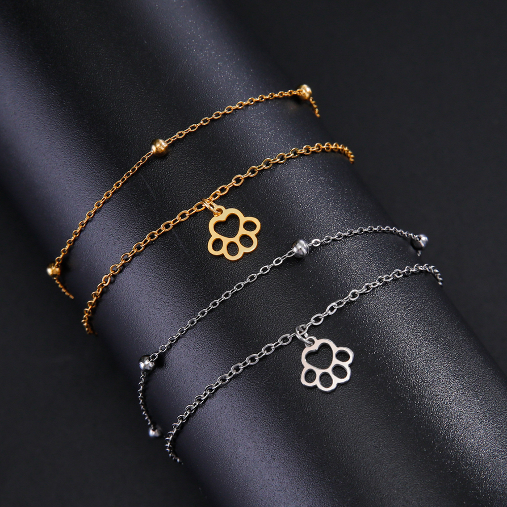 Teamer Roestvrij Staal Hond Paw Bedelarmband Bohemia Schattige Olifant Kat Hoofd Armbanden Voor Vrouwen Feest Sieraden Moeder 'S Dag Cadeau