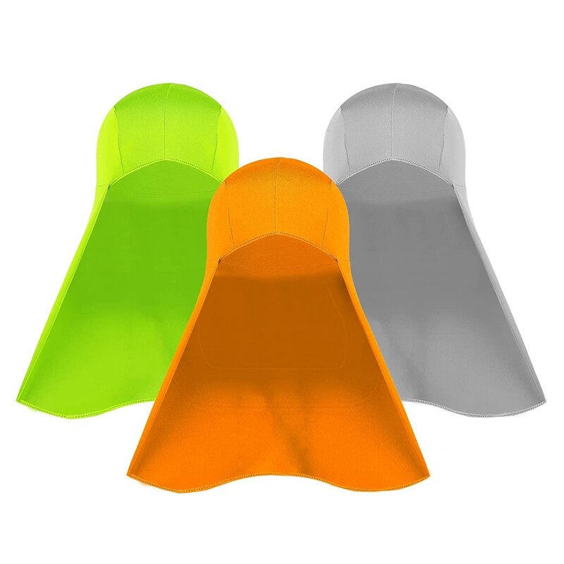 3Pcs Hard Hat Neck Shade Elastic UV Protection Sun Shade Hat Neck Shield Neck Protector to Cover: Clear