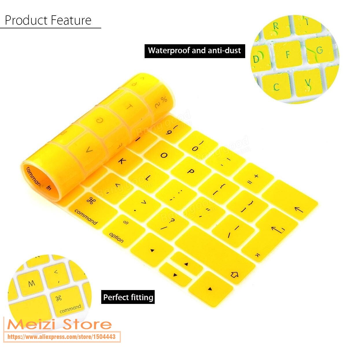 Silicone Laptop Keyboard Cover for Macbook Pro 13/15 Inch Touchbar EU Version A1706 A1707