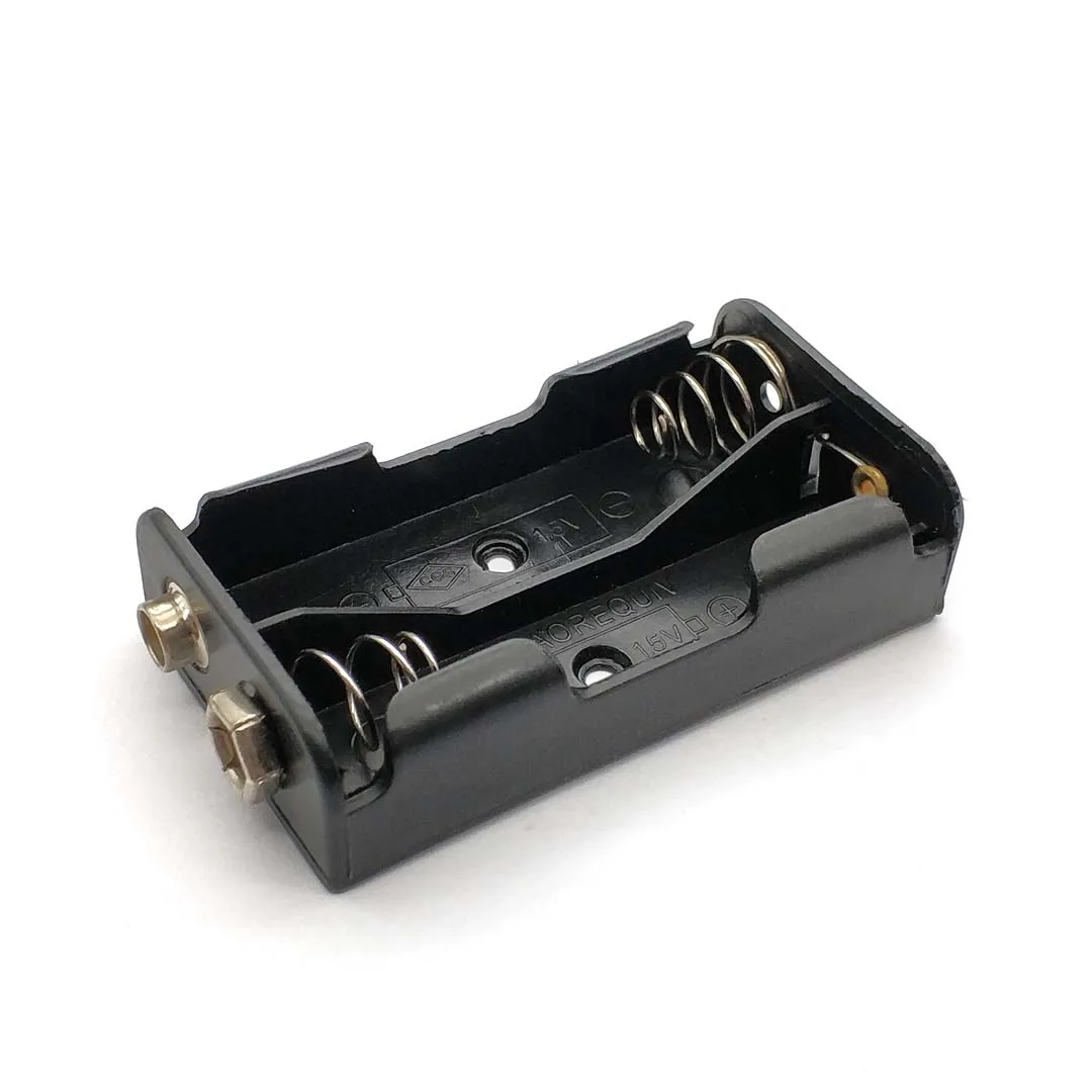 AA Batterij Houder 3V 6V 9V 12V voor 2X 4X 6X 8X AA Batterijen Zwart Plastic Opbergdoos Case Dubbele Lagen met 9V Connector: WHITE