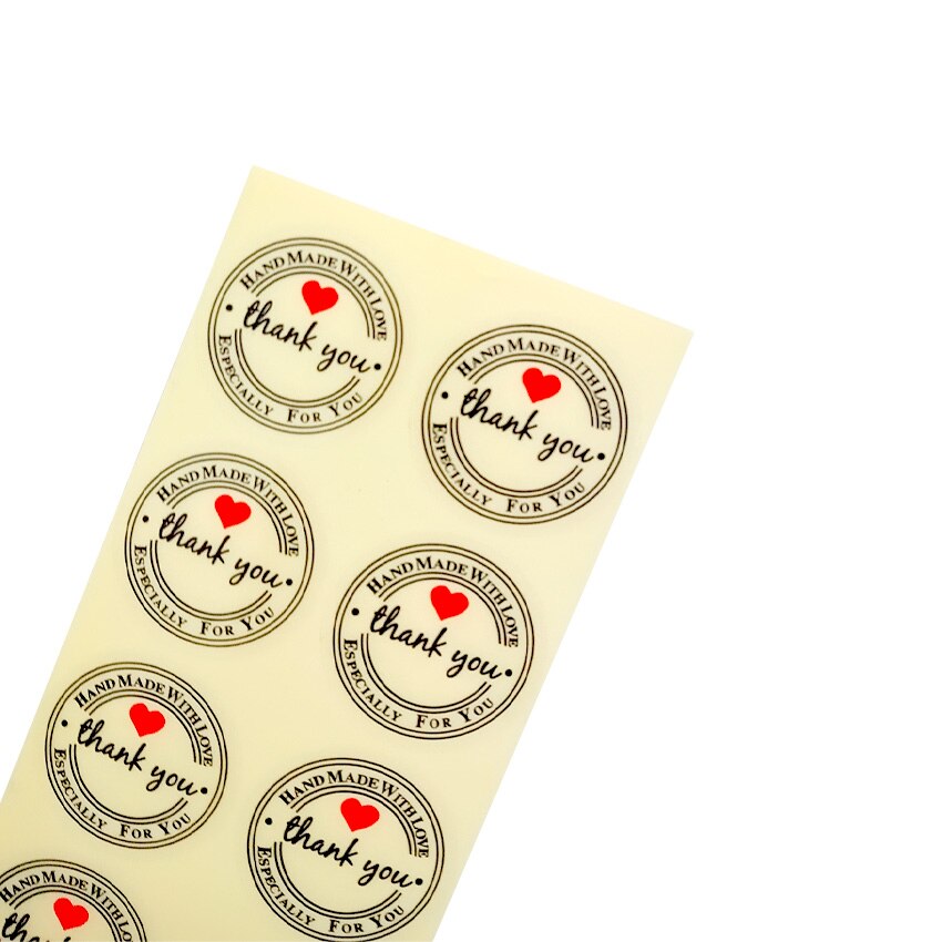 100pcs/lot Transparent PVC Adhesive Seal Sticker Package Sealing Label" Thank You" Decorative Sealing Sticky