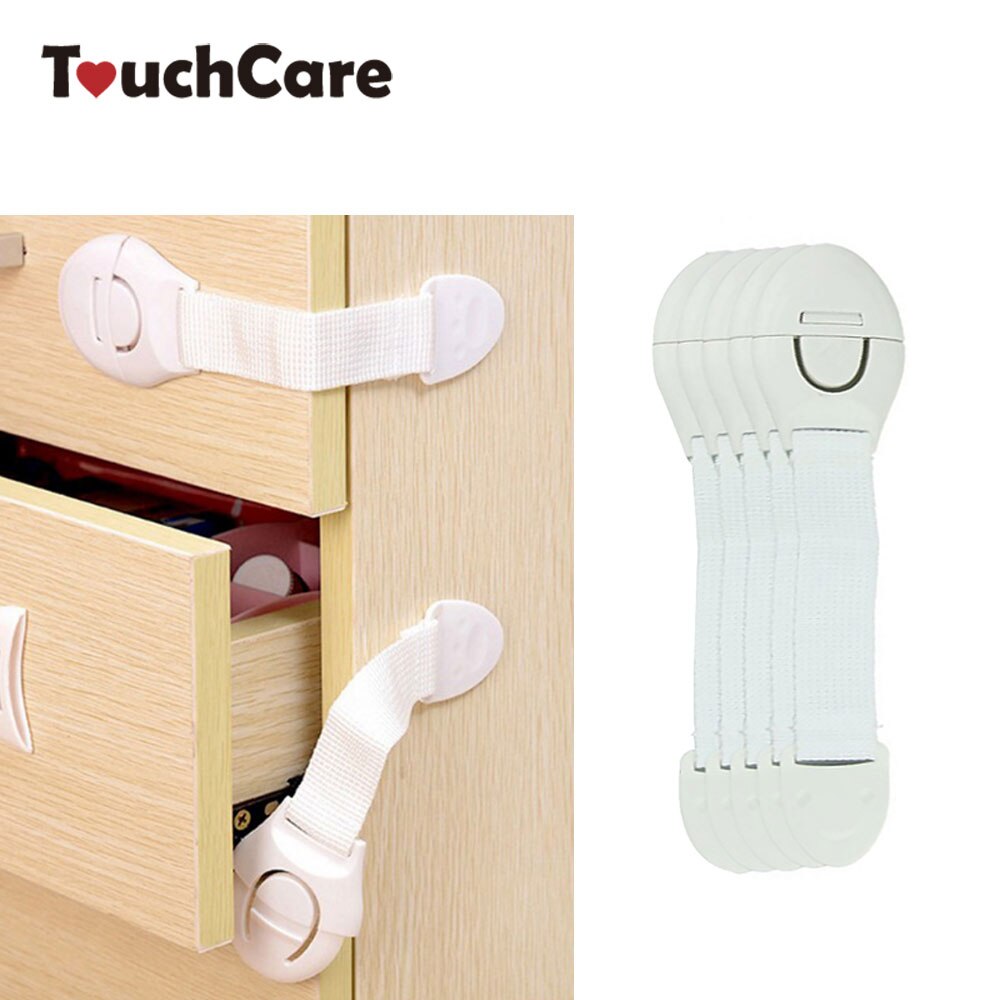 10Pcs Kids Cabinet Lock Child Safety Protection Cupboard Doors Lockers Baby Drawers Refrigerator Toilet Plastic Stripes Latches