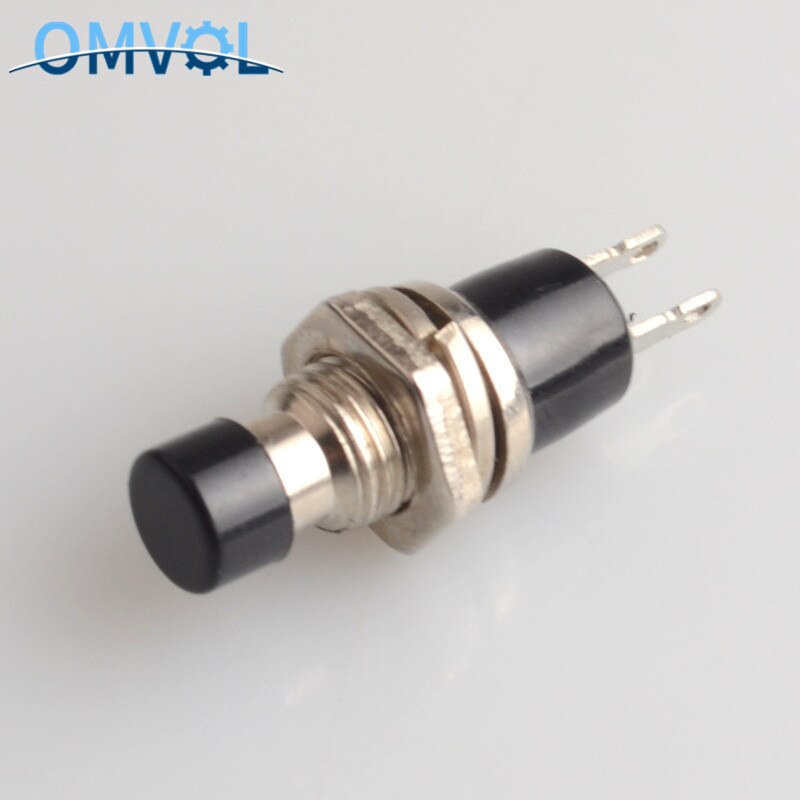 6pcs NC/NO normally open normally closed Momentary Self-resetting Push Button Switch without lock Reset Switch: black / NC (normally closed)