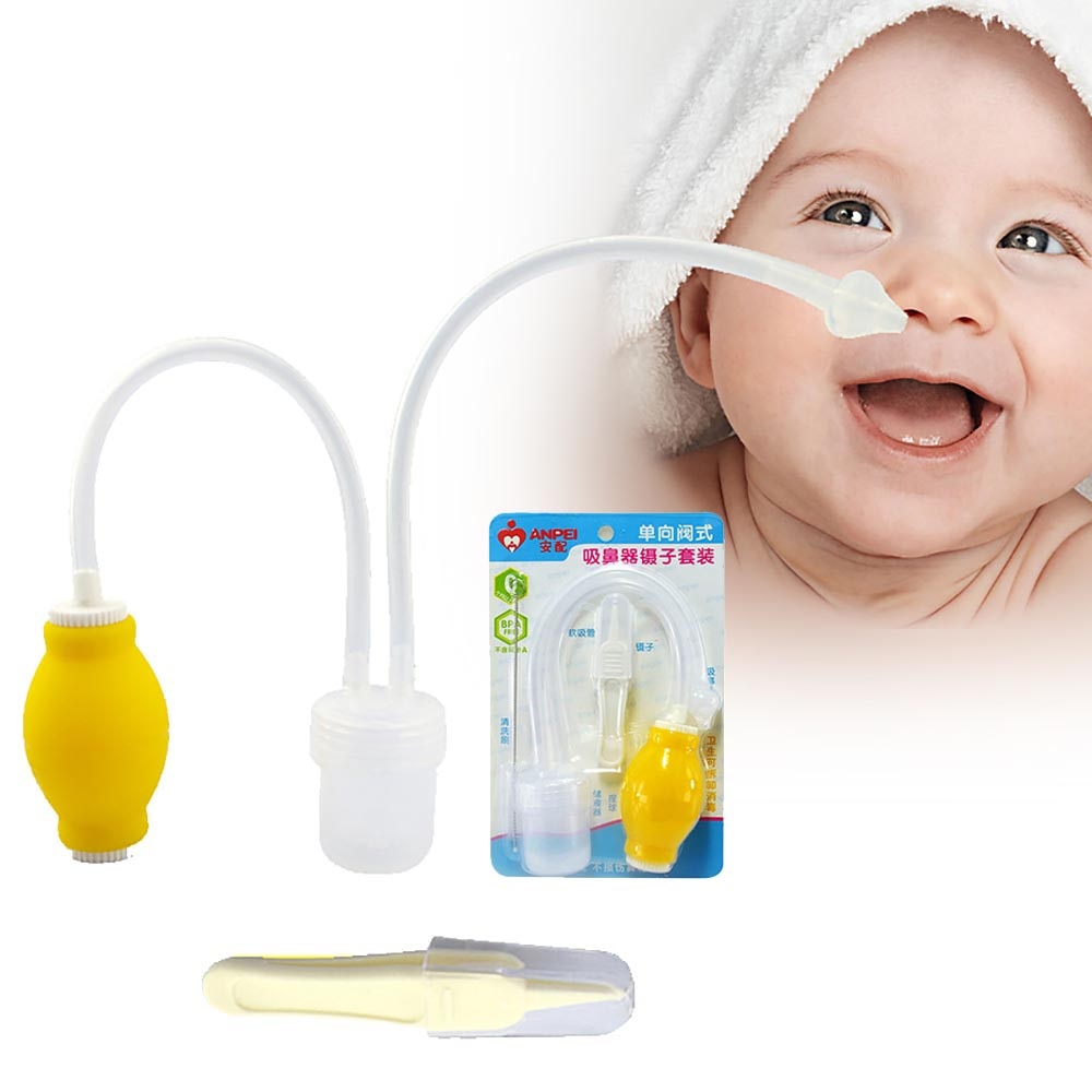 Pasgeboren Baby Veiligheid Zachte eenrichtingsverkeer Neusslijm Snot Aanzuiger Zuig Babysnuiter