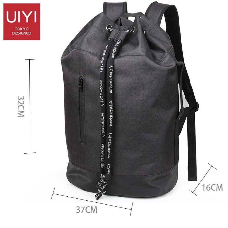 Sports Leisure Men Backpack multi-function large capacity Solid nylon drawstring beam backpack vintage fitness storage bag Man