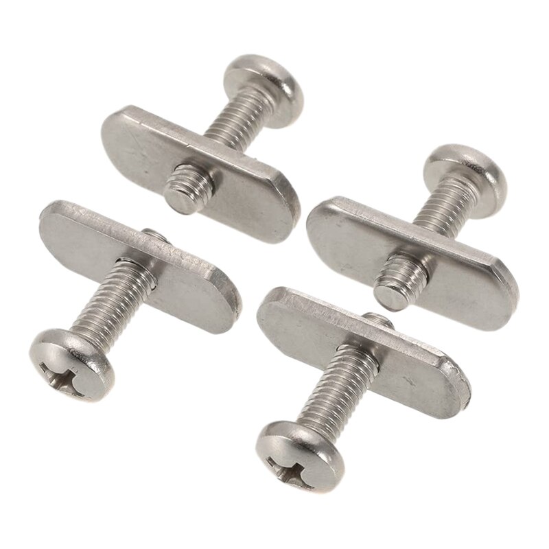 4 sæt kajak kano båd skruer + spor møtrikker rustfrit stål skinne / spor hardware gear montering udskiftning kajak tilbehør: Default Title