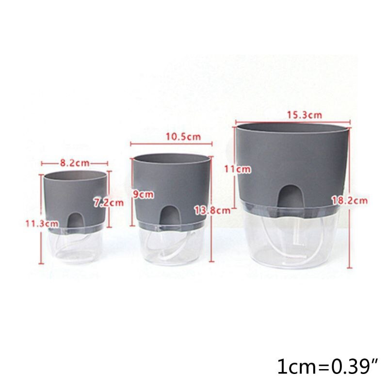 Self Watering Planter Handgemaakte 2 Layer Self Watering Plant Bloem Pot Met Water Container Huis Tuin Decor Ronde Bloempot