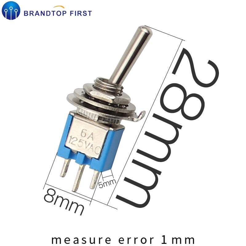 small 5MM 3Pin ON-ON Rocker switch Toggle Switch 6A 125VAC