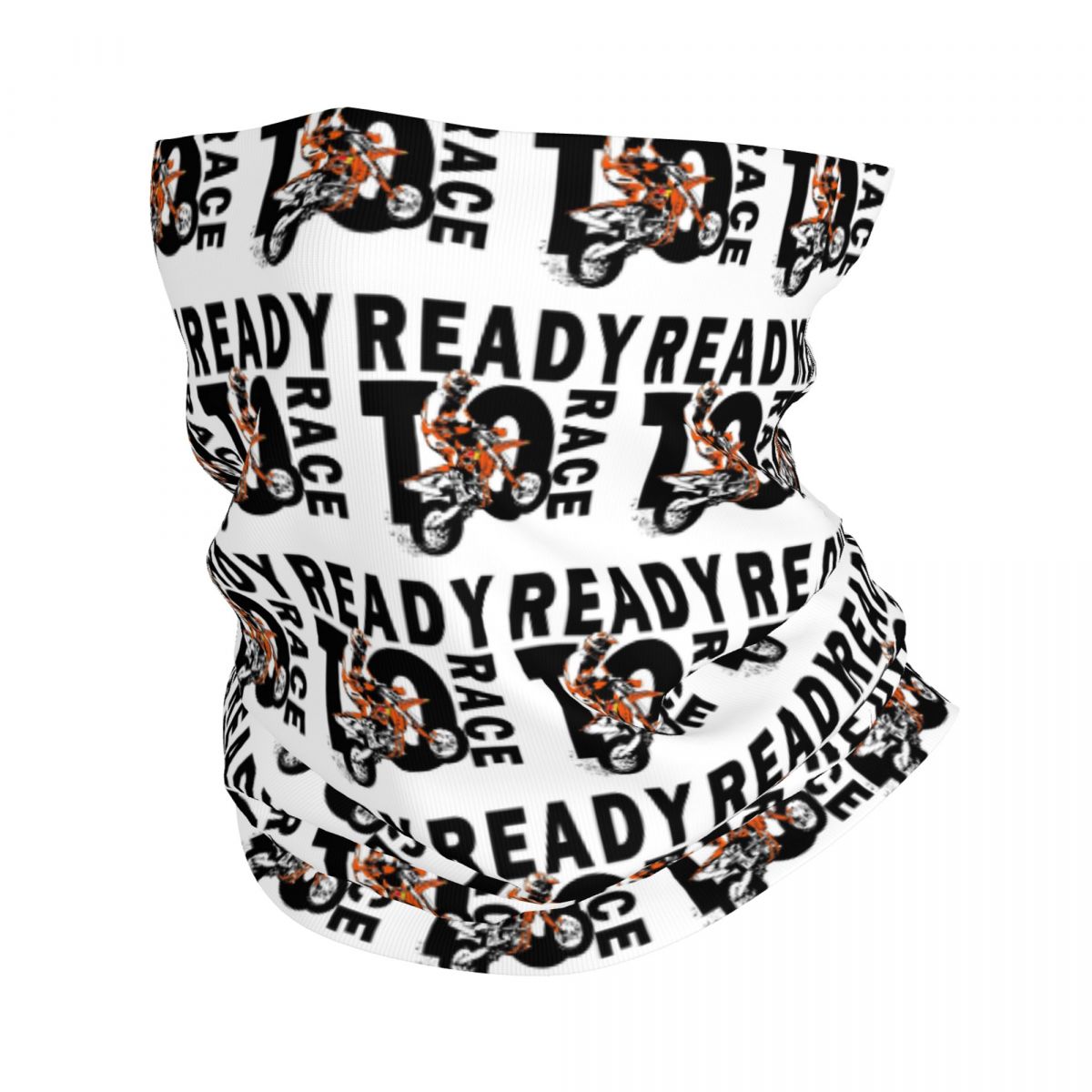 Aangepaste Ready To Race Oostenrijkse motorfiets nekbeschermer dames heren winddichte winterbandana sjaal voor fietsen: Bruin