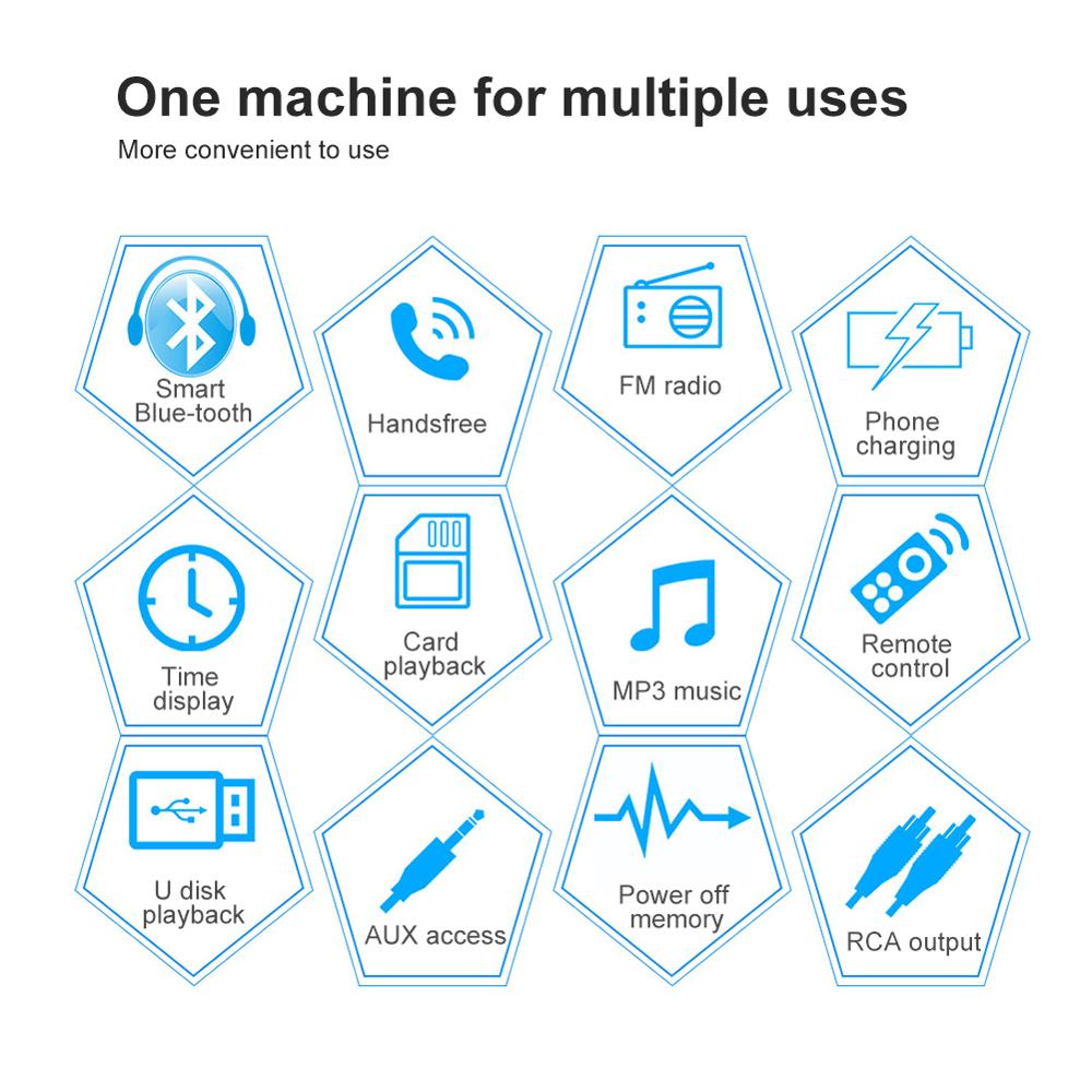 Car Radio Single 1 DIN Car Stereo MP3 Player Bluetooth AUX-in Radio Head Unit Digital Media Receiver Touch Screen Car MP3 Player