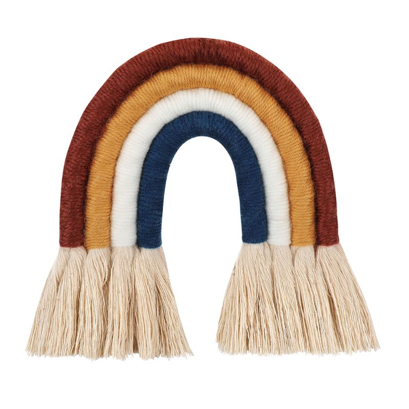 Bonitos adornos colgantes de cereza para pared, decoración de algodón de estilo nórdico para habitación de niños, dormitorio de bebé, decoración para en el hogar: Azul
