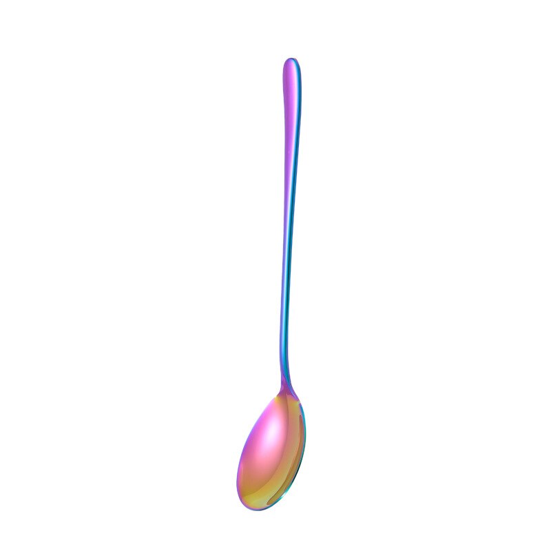 Cuillère coréenne en acier inoxydable plaqué titane, cuillère à Long manche en or, pour la maison, le Restaurant, l&#39;hôtel, mélangeur de table: 3