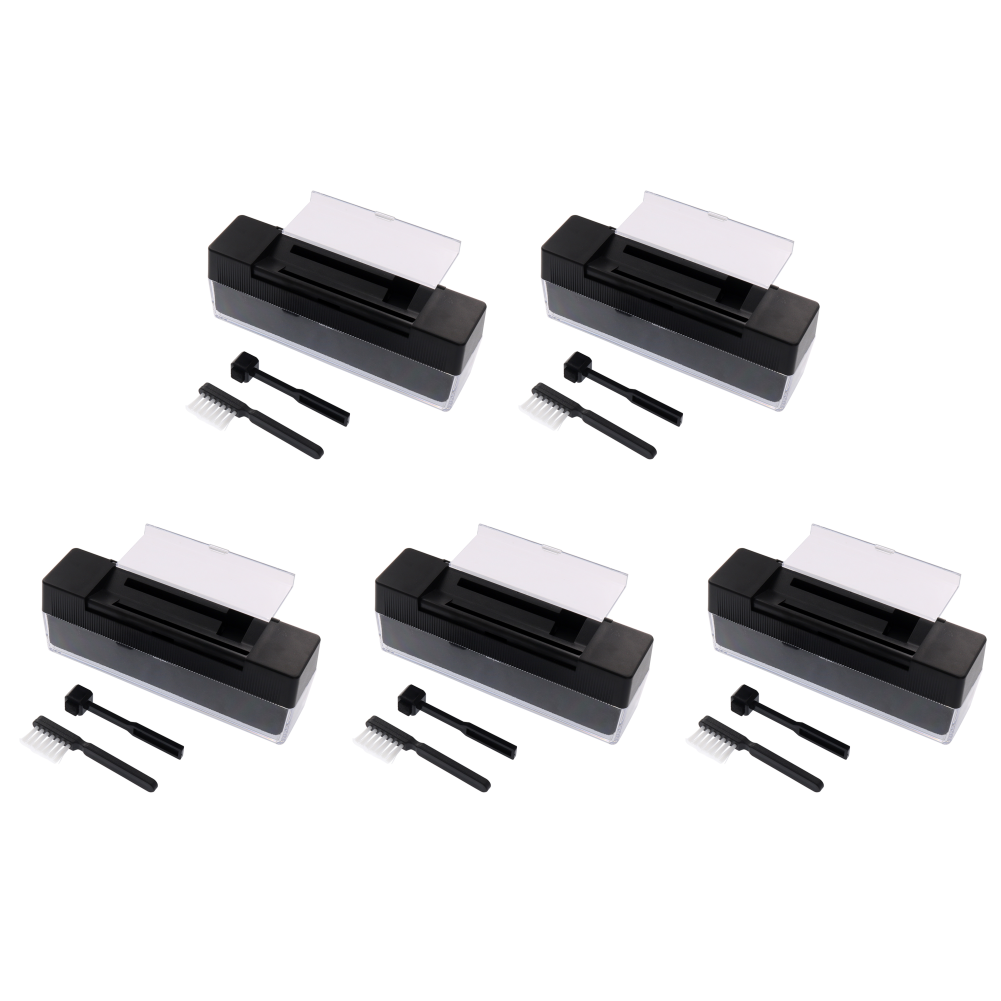1-10Set Anti Static Vinyl Record Cleaner Dust Remover Brush for Phonograph Turntables Vinyl Records Player Cleaning Tools Kit: black