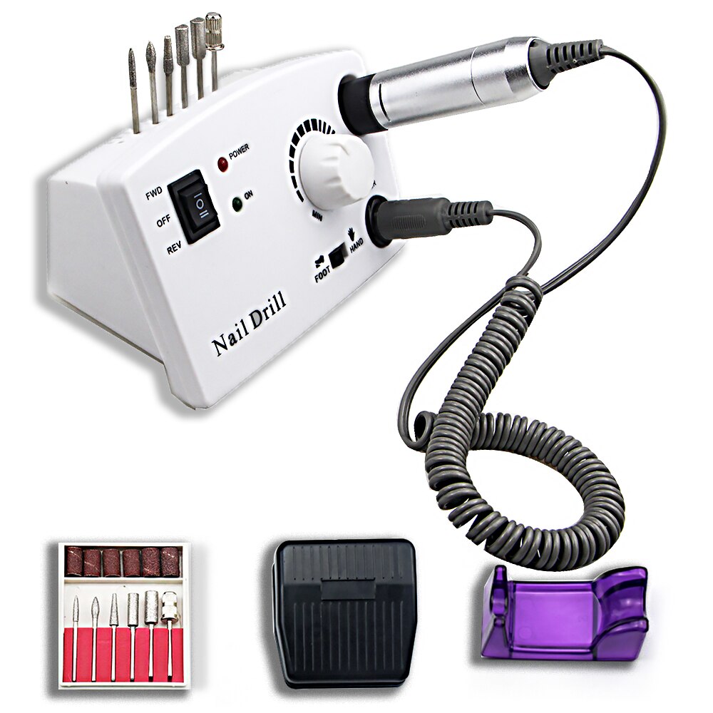 Aspirador de pó elétrico profissional, 140w, produto com função de 80w, uv, led, 60w, broca, pedicure, equipamento para limpeza de unhas: 402-white