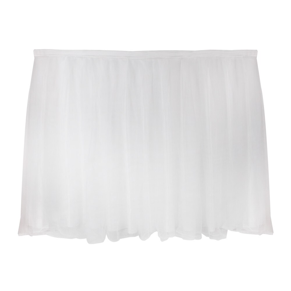 Gonna da tavolo 75*100CM tutù in Tulle per feste con tovaglia 3 clip da tavolo decorazioni per la casa di nozze Multi colori: bianca