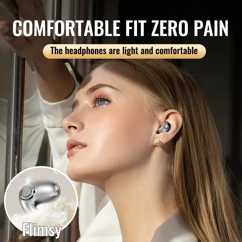 Słuchawki do spania Bluetooth 5.3 Bezprzewodowe niewidoczne słuchawki douszne TWS HD Call Stereo Redukcja szumów Bardzo długi czas czuwania dla wszystkich telefonów