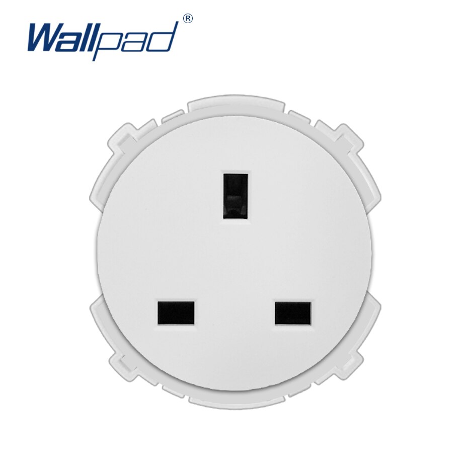Wallpad UK 13A Wall Socket Function Key Only Electric Wall Power Socket Electrical Outlets: White