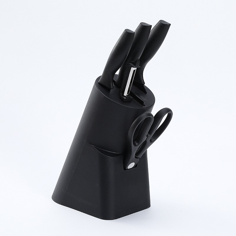 Kitchen Stainless Steel Kitchen Knife Six-piece Set Household Kitchen Knife Set Knife Combination Full Set of Kitchen Knive: Black