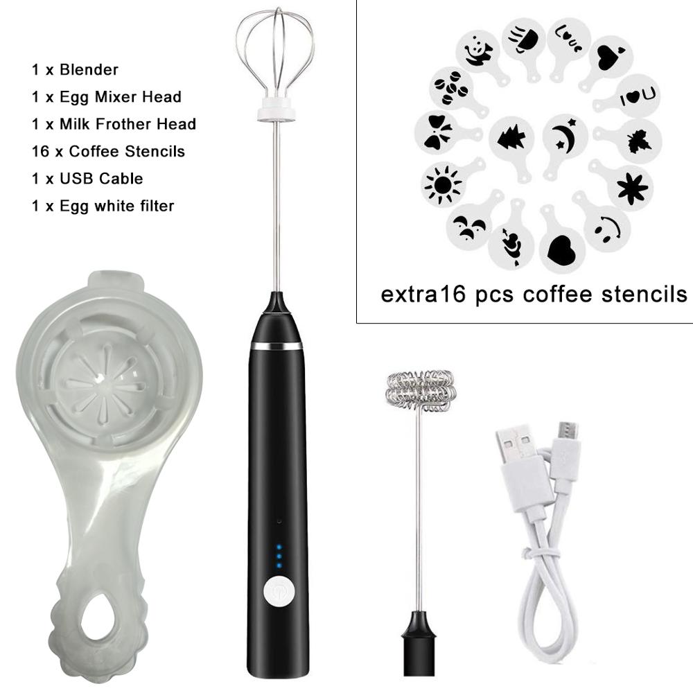 YAJIAO Rechargeable Milk Frother Handheld Electric... Grandado