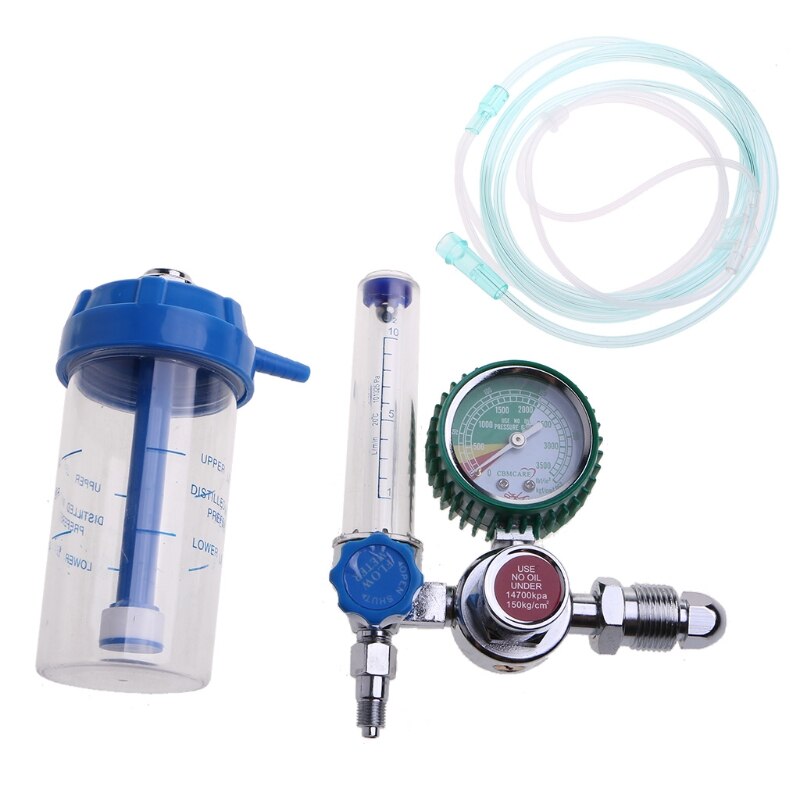 Oxygen Regulator O2 Pressure Reducer with G-5/8 Male Thread Compatible with Inhalator Pressure Reducing Val-ve Inhalator