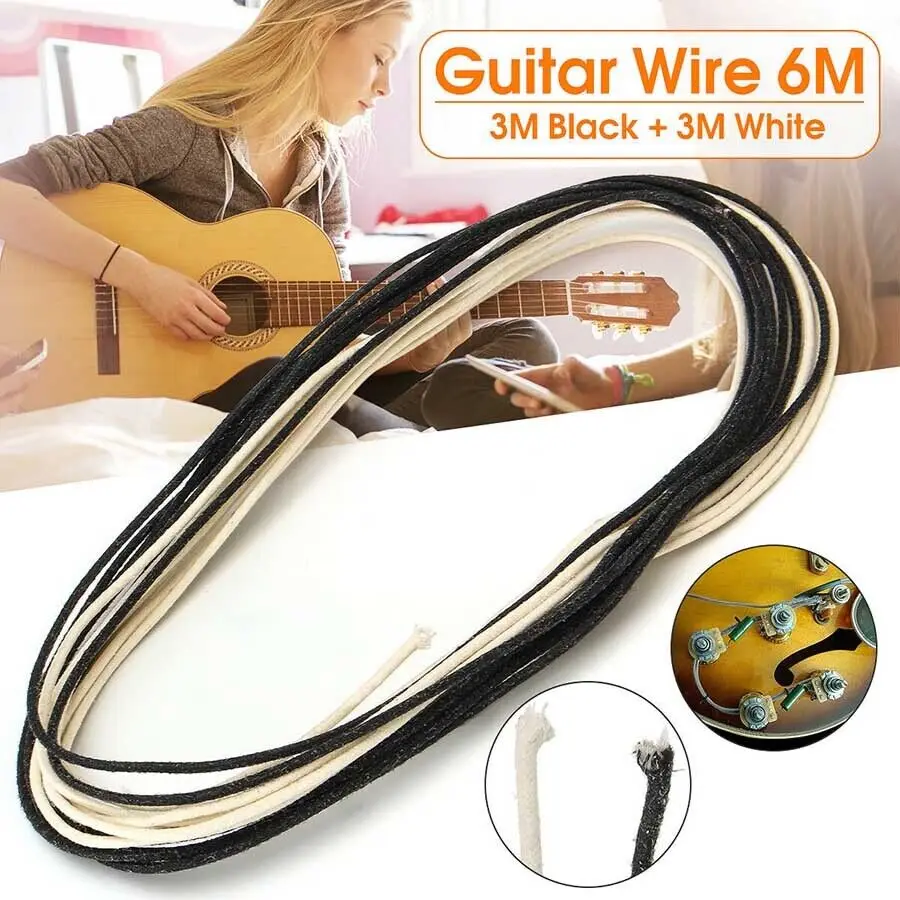 Gewachster, abgedeckter Gitarrendraht Ich bin Jahrgang-Stil, mit Stoff überzogen, 7-strängig, drücken-zurück, 22 AWG, E-Gitarren-Bass Ich bin Gavitt-Stil, HERGESTELLT in USA