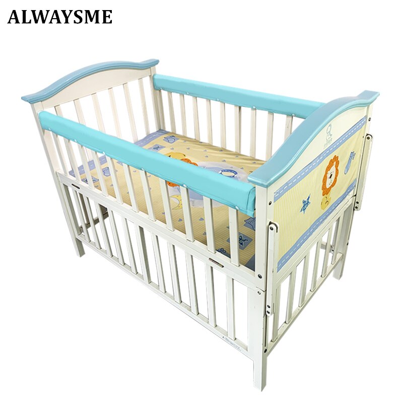 ALWAYSME 130CM Oder 70CM Oder 105CM Breite12-13CM eins Stck Wasserdicht reversibel Krippe wickeln Schiene Abdeckung Krippe Schienen Anti Staub Abdeckung