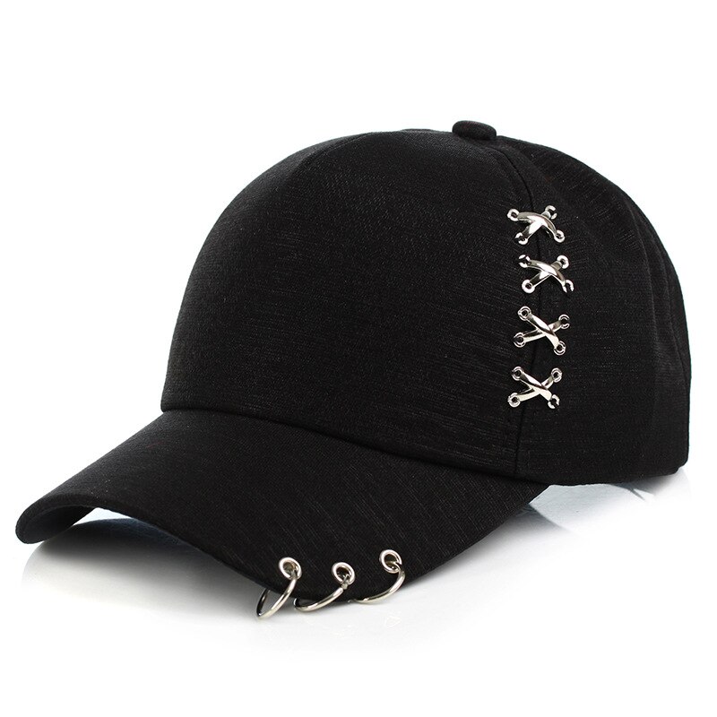 Piercing ring baseball cap punk gorras bone masculino feminino beisbol hip hop baseball caps unisex