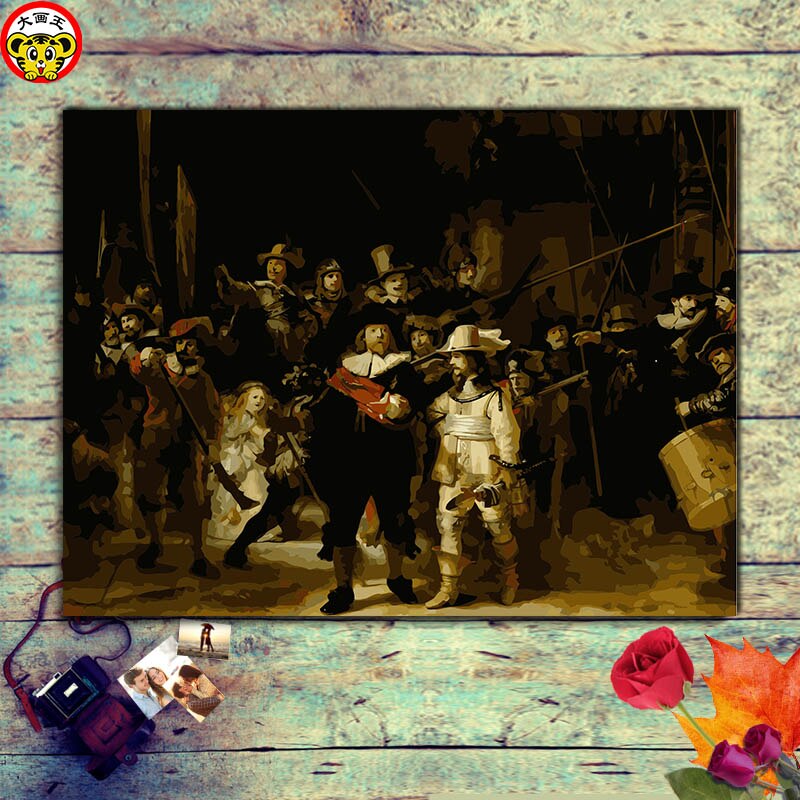 painting by numbers art paint by number Rembrandt's most famous