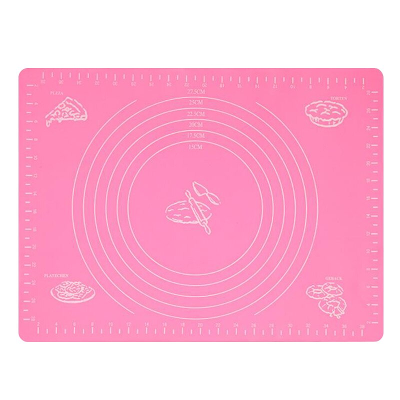 Silicagel Gebak Bakken Rolling Cut Mat Clay Fondant Ice Cake Deeg Pad Bakken Gebak Rolling Mat Bakvormen Liner Keuken tool: 02 Pink